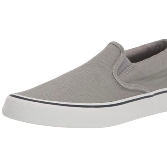 Sperry homme mens canvas grey slip-on size  9.5. Striper ll sneaker. Sts22403 - Picture 2 of 3